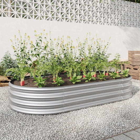 Oval Large Metal Raised Garden Bed For Plants, Vegetables, Flowers My Store