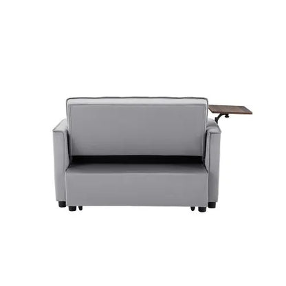 Velvet Loveseat Sleeper Sofa Bed With Side Table My Store