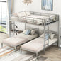 Full Over Twin Twin Size Bunk Bed With Built-in Shelf My Store