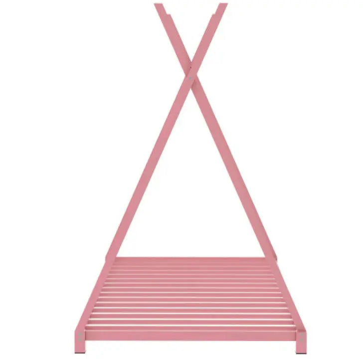 Metal Twin Size House Platform Bed With Triangle Structure My Store