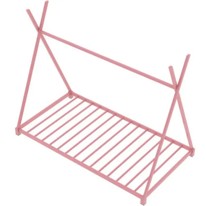 Metal Twin Size House Platform Bed With Triangle Structure My Store