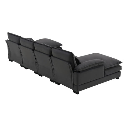 Modern U-shaped Sectional Sofa, 6-Seat With Waist Pillows My Store