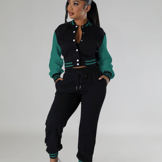 Women's Fashion Baseball Uniform Two-piece Suit null