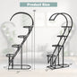 5 Tier Metal Plant Stand With Hanging Hook For Multiple Plants My Store
