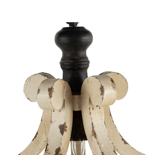 Farmhouse Chandelier, Dilapidated White Chandelier French Country Wood My Store