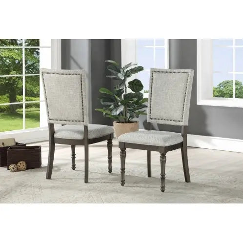 Linnett - Upholstered Back Chair Dark Brown My Store