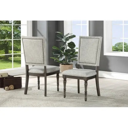 Linnett - Upholstered Back Chair Dark Brown My Store