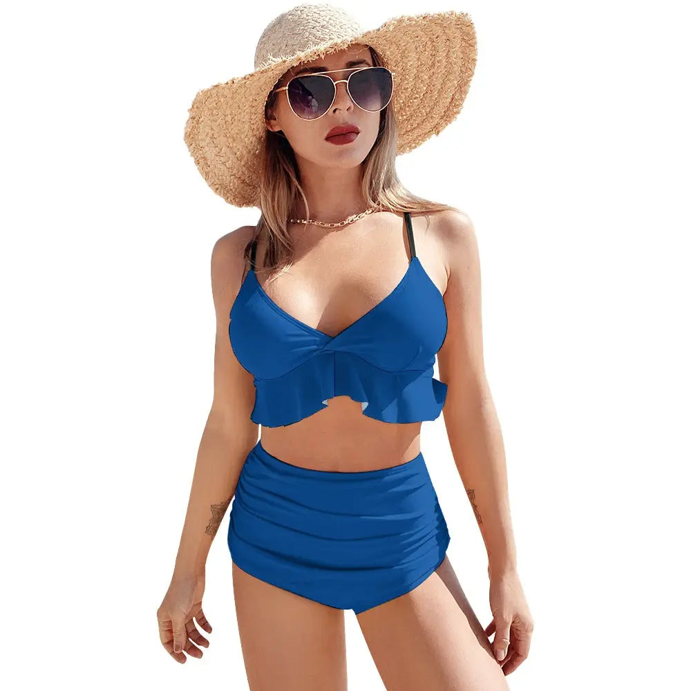 Sexy Suspender Two-Piece Bikini Swimsuit Inkedjoy