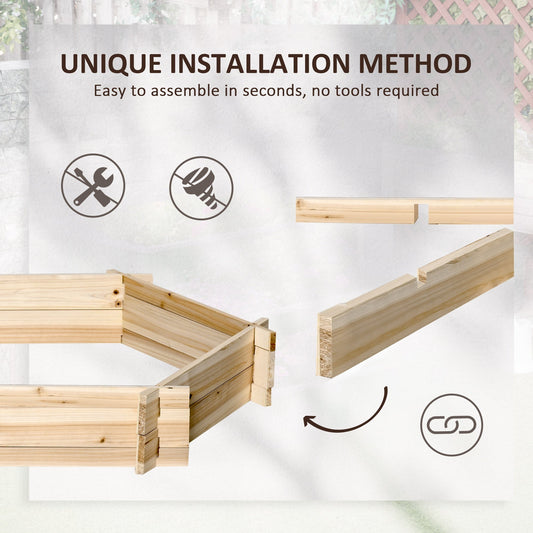 Screwless Raised Garden Bed, Hexagon Planter Box Inkedjoy