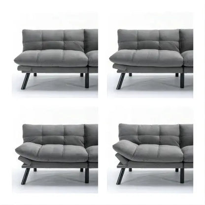 Light Grey Convertible Folding Modern Sofa Bed My Store