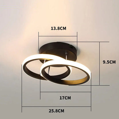 Modern LED Ceiling Light Double Round Pendant Lamp Bedroom Lights Ceiling My Store