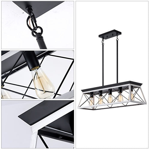 5 Lamps Farmhouse Chandelier Inkedjoy