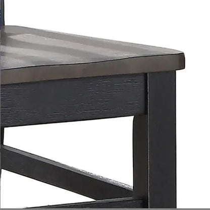 Farmhouse 5pc Dining Set Two-Tone Finish, Cottage Style Table, Schoolhouse Chairs My Store