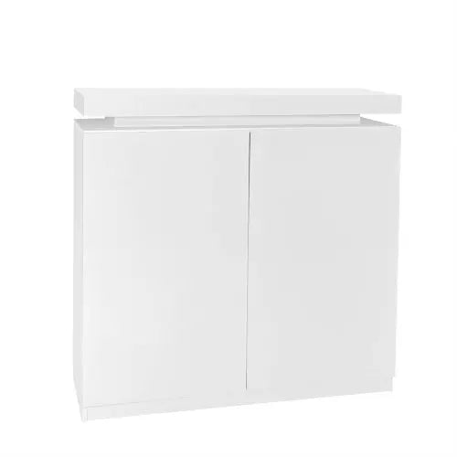 Large Spaces Shoe Cabinet High Glossy White Color With Led Light Have Moveable Shelves My Store