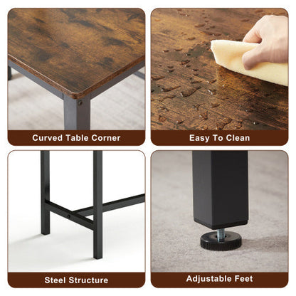 Dining Table Set, Bar With 2 Dining Table Benches Inkedjoy