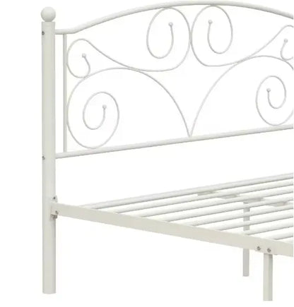 Queen Size Unique Flower Sturdy System Metal Bed Frame With Headboard And Footboard My Store