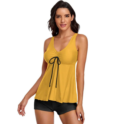 Ladies Sleeveless Comfortable Split Swimwear Inkedjoy