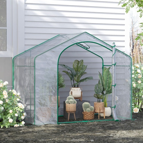 Portable Walk-in Steel Frame Garden Greenhouse Inkedjoy