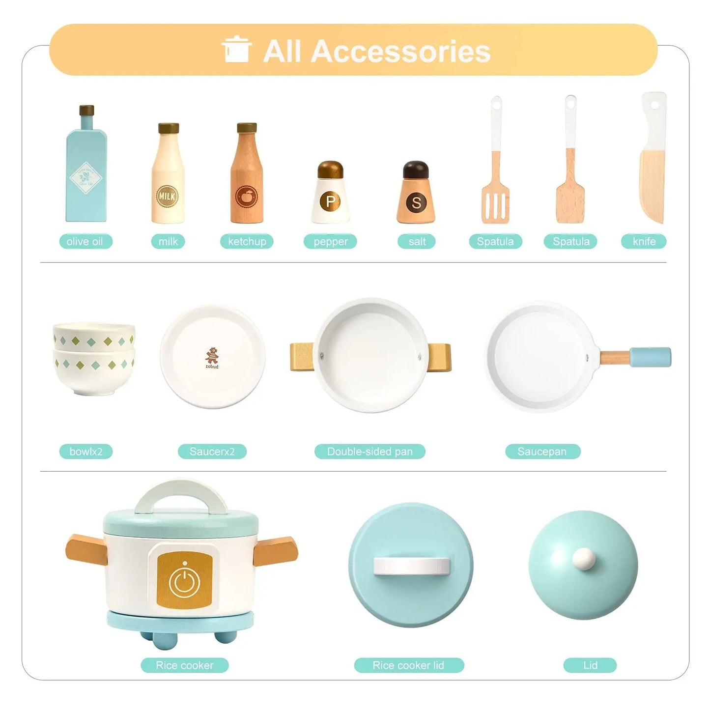 Pretend Play Kitchen Cooking Toy Set Gift For Boys And Girls My Store