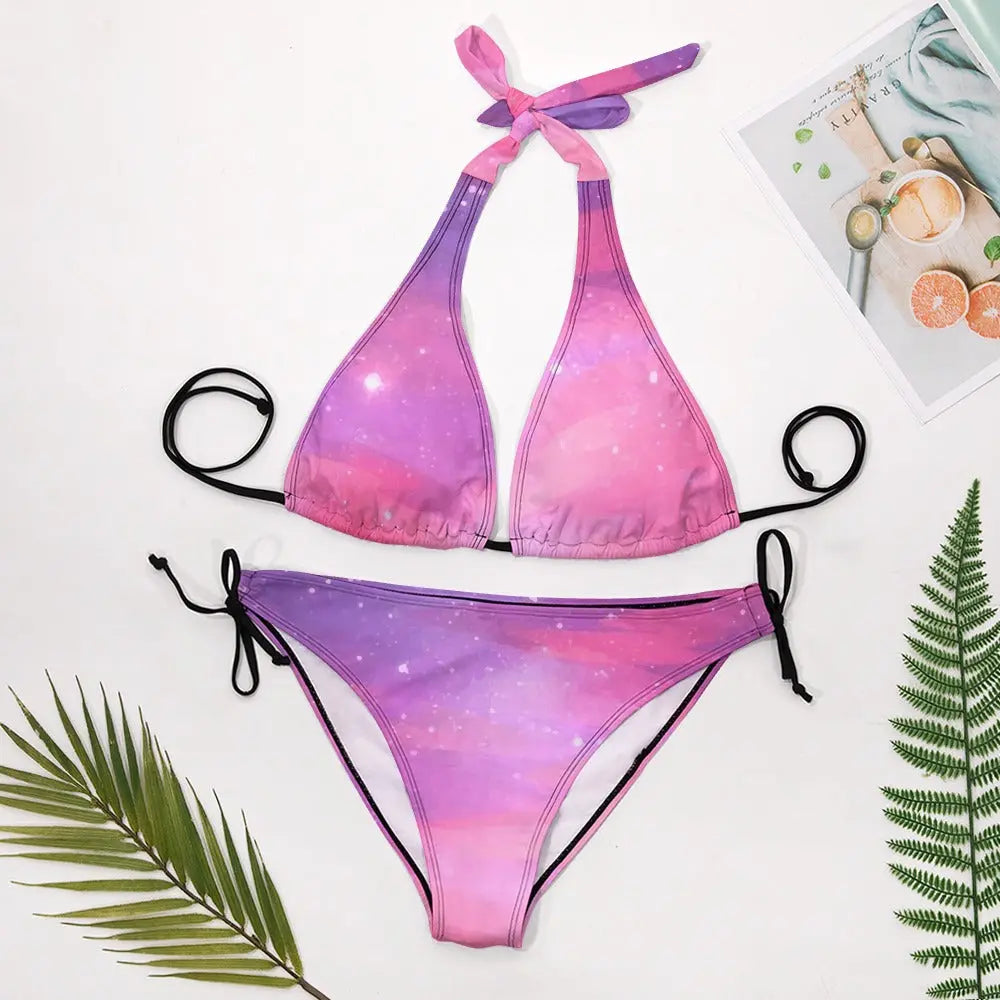 V-Neck Bikini Swimsuit Inkedjoy
