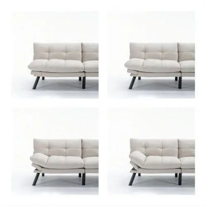 Cream Convertible Folding Modern Sofa Bed My Store