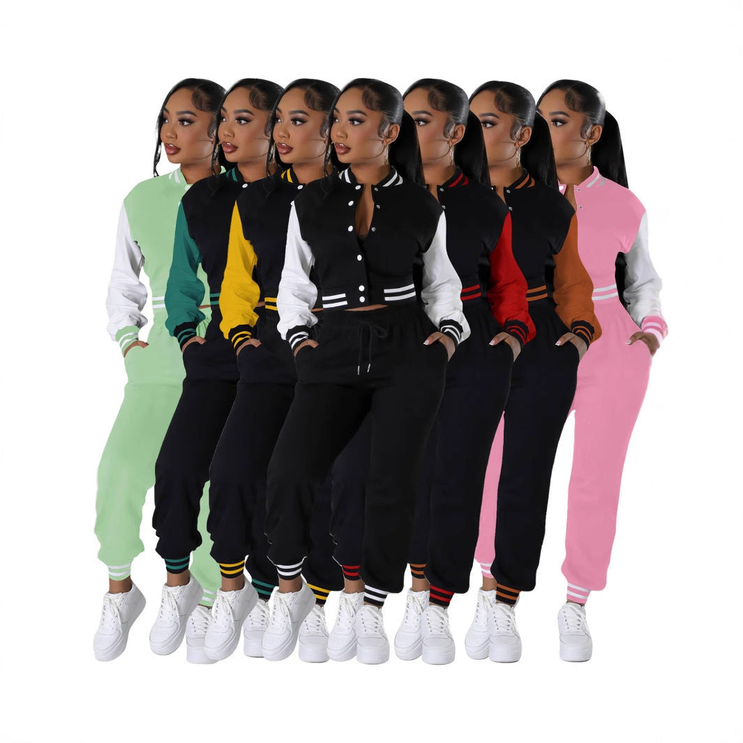 Women's Fashion Baseball Uniform Two-piece Suit null