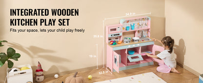 Pretend Play Cooking Toy for Kid Kitchen, Accessories with Lights & Sounds - Ohberri