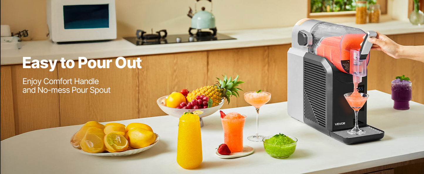 2L Slushie Machine No Ice Needed Margarita Machine with Self-Cleaning Ohberri
