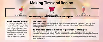 Succebuy 2L Slushie Machine No Ice Needed Margarita Machine with Self-Cleaning Frozen Margaritas Frappés Milkshake for Home Ohberri