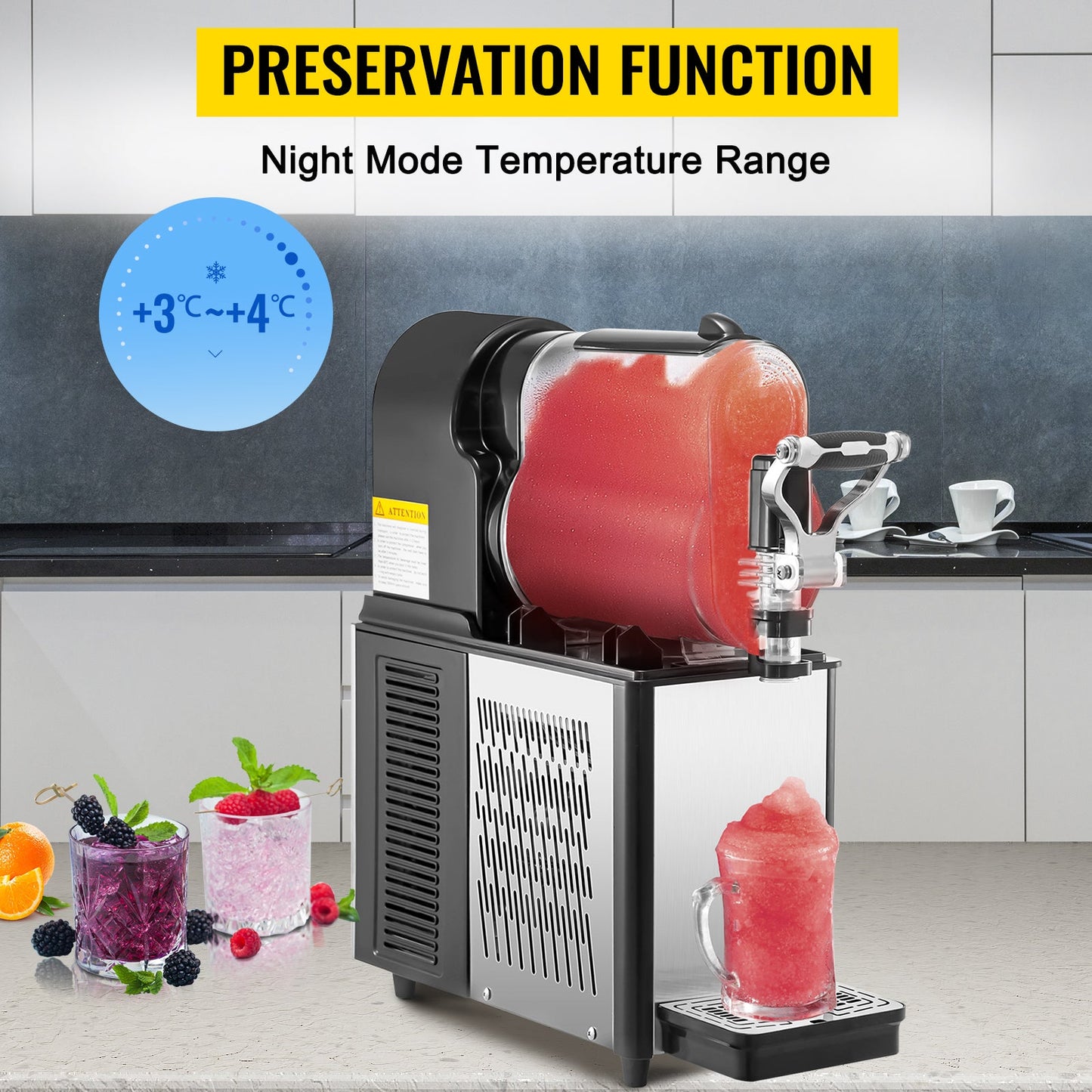 3/6L Jar Commercial Slushie Machine Slush Maker Frozen Drink Dispenser Ohberri